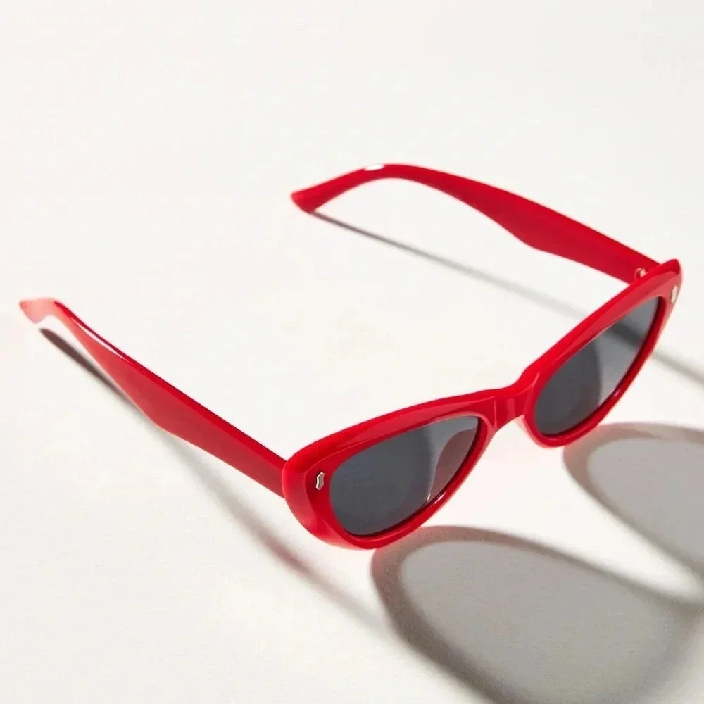 NWT Anthropologie I-Sea Chunky Red Cat Eye Sunglass